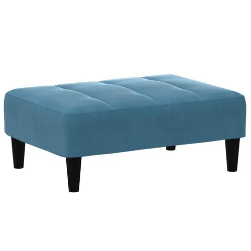Fodskammel 77x55x31 cm velour blå