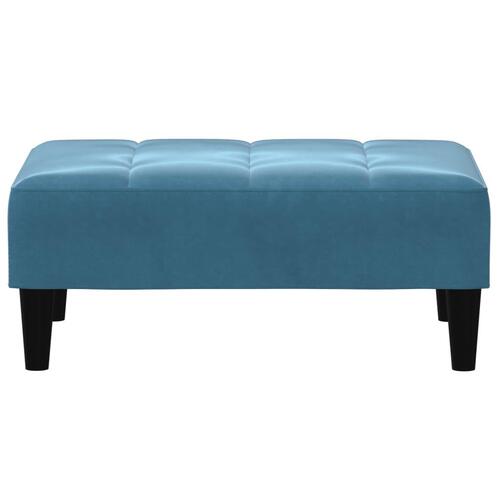 Fodskammel 77x55x31 cm velour blå