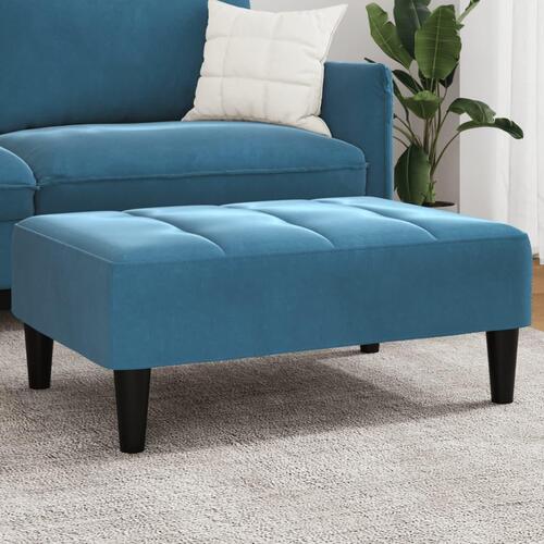 Fodskammel 77x55x31 cm velour blå