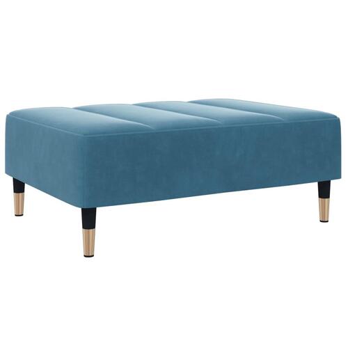Fodskammel 77x55x31 cm velour blå