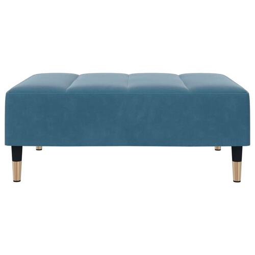 Fodskammel 77x55x31 cm velour blå