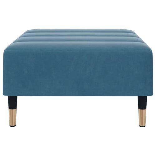 Fodskammel 77x55x31 cm velour blå