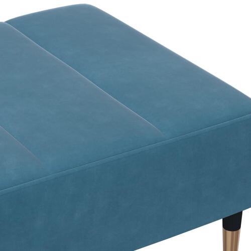 Fodskammel 77x55x31 cm velour blå