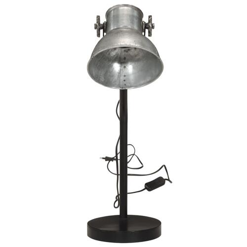 Skrivebordslampe 17x17x60 cm 25 W E27 vintagesølv