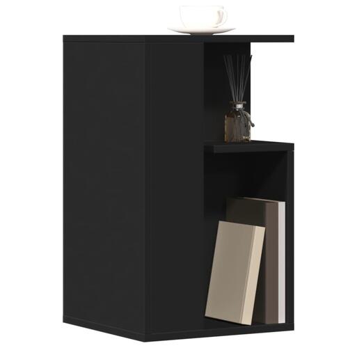 Sidebord 35x35x60 cm konstrueret træ sort