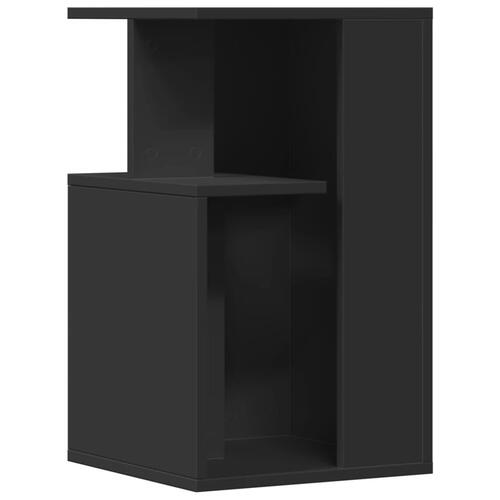 Sidebord 35x35x60 cm konstrueret træ sort