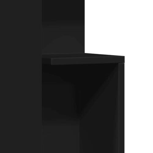 Sidebord 35x35x60 cm konstrueret træ sort