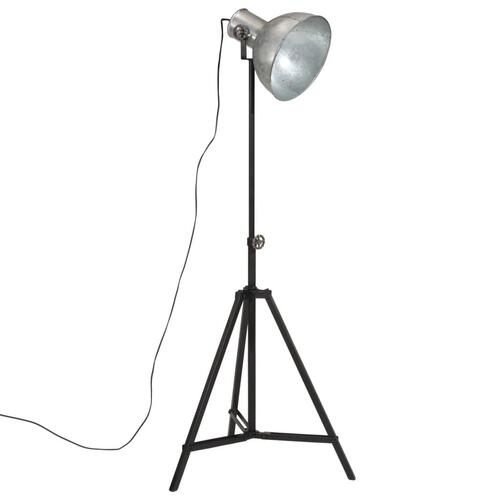 Gulvlampe 61x61x90/150 cm 25 W E27 vintagestil sølvfarvet