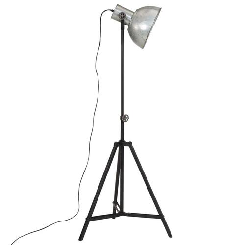 Gulvlampe 61x61x90/150 cm 25 W E27 vintagestil sølvfarvet