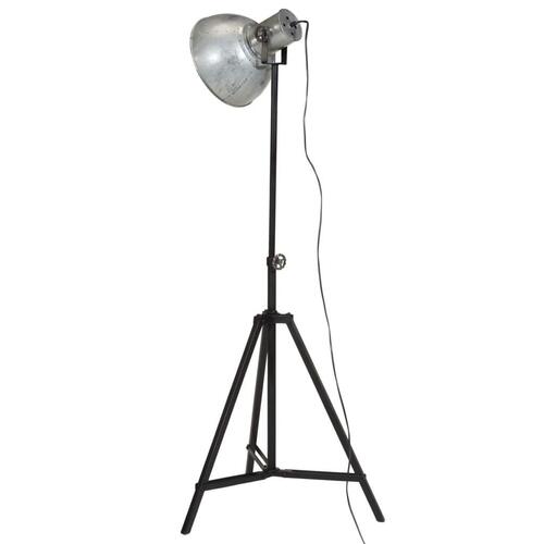 Gulvlampe 61x61x90/150 cm 25 W E27 vintagestil sølvfarvet