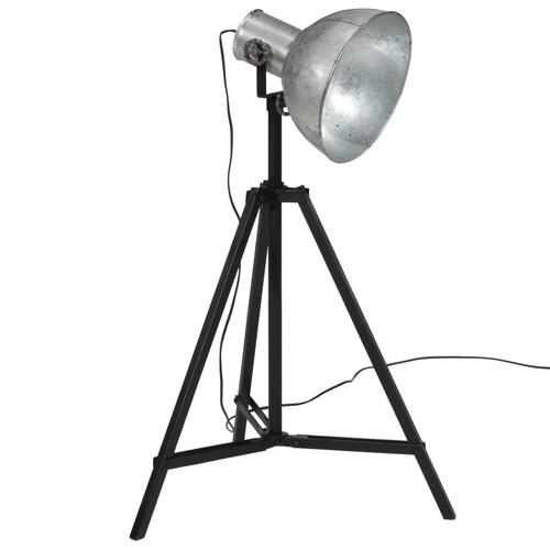 Gulvlampe 61x61x90/150 cm 25 W E27 vintagestil sølvfarvet