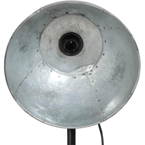 Gulvlampe 61x61x90/150 cm 25 W E27 vintagestil sølvfarvet