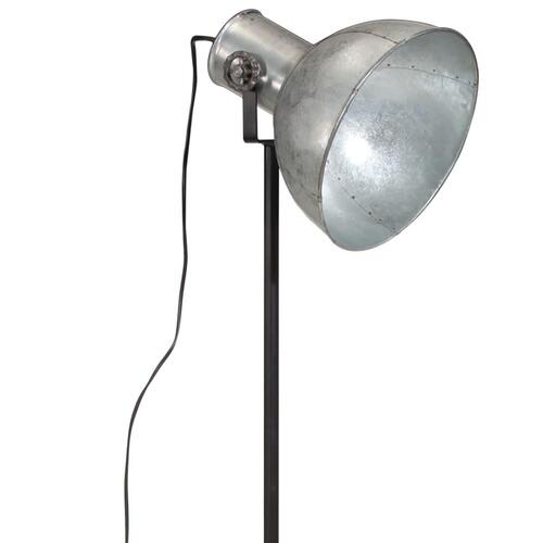 Gulvlampe 61x61x90/150 cm 25 W E27 vintagestil sølvfarvet