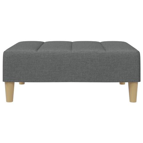 Fodskammel 77x55x31 cm stof mørkegrå