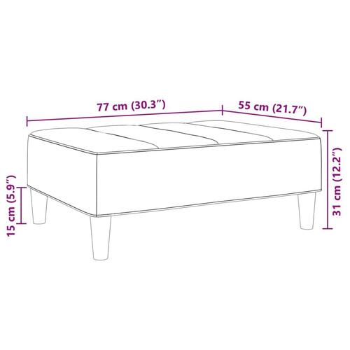 Fodskammel 77x55x31 cm stof mørkegrå