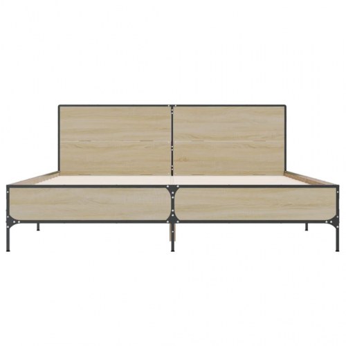 Sengestel 135 x 190 cm med hovedgærde - sonoma-eg