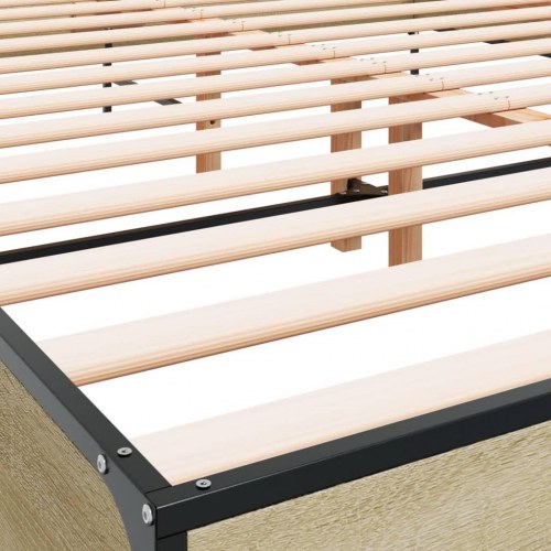 Sengestel 135 x 190 cm med hovedgærde - sonoma-eg