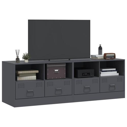 Tv-borde 2 stk. 67x39x44 cm stål antracitgrå