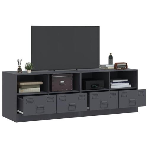 Tv-borde 2 stk. 67x39x44 cm stål antracitgrå