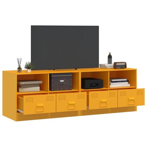 Tv-borde 2 stk. 67x39x44 cm stål sennepsgul