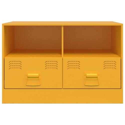 Tv-borde 2 stk. 67x39x44 cm stål sennepsgul