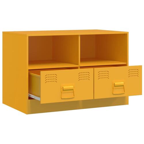 Tv-borde 2 stk. 67x39x44 cm stål sennepsgul