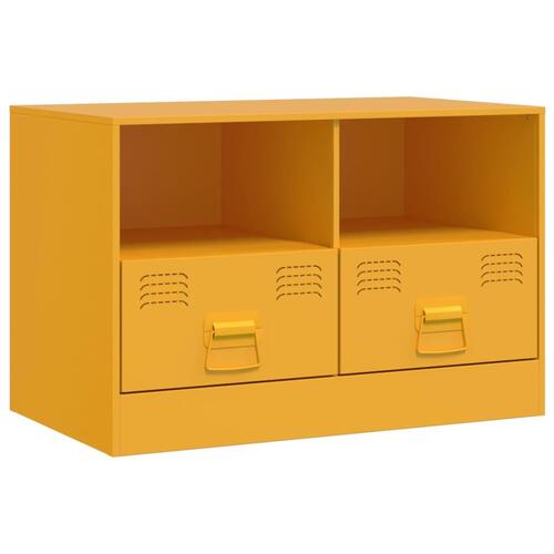 Tv-borde 2 stk. 67x39x44 cm stål sennepsgul