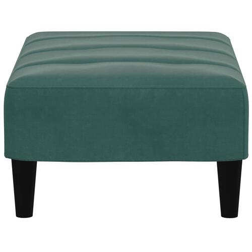 Fodskammel 77x55x31 cm velour mørkegrøn