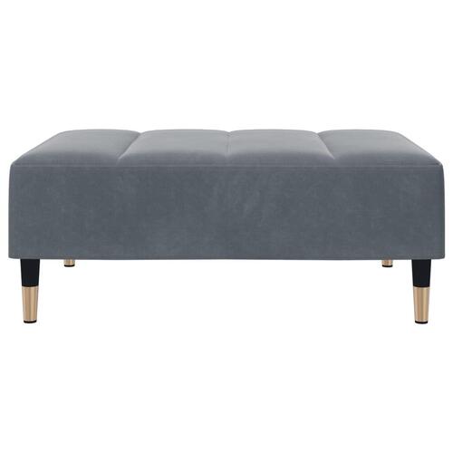 Fodskammel 77x55x31 cm velour mørkegrå