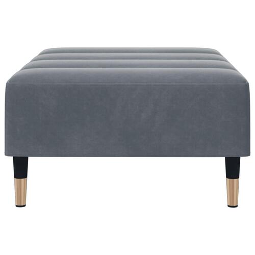 Fodskammel 77x55x31 cm velour mørkegrå