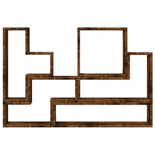 Væghylde 96x12x64 cm konstrueret træ røget egetræsfarve