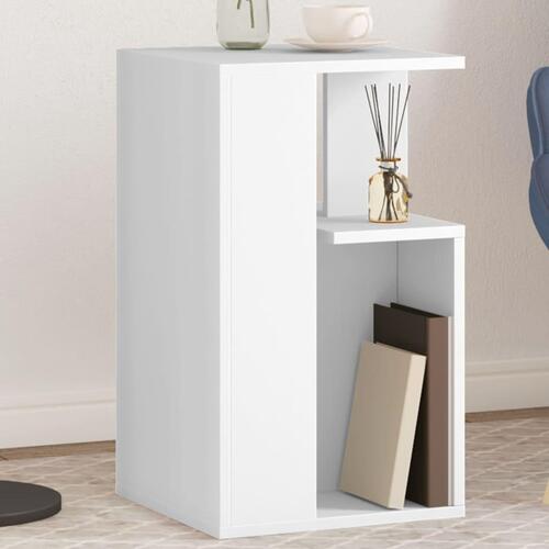 Sidebord 35x35x60 cm konstrueret træ hvid