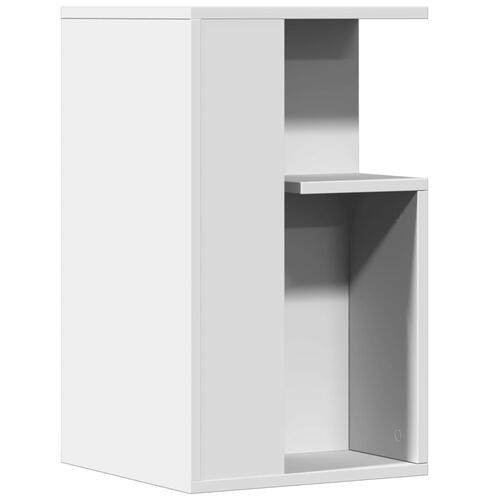 Sidebord 35x35x60 cm konstrueret træ hvid