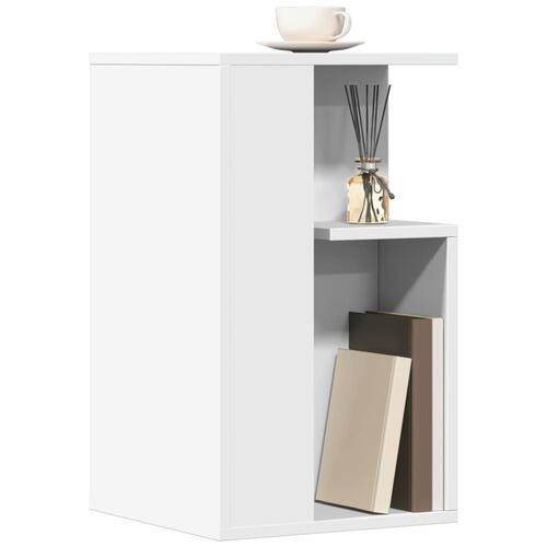 Sidebord 35x35x60 cm konstrueret træ hvid