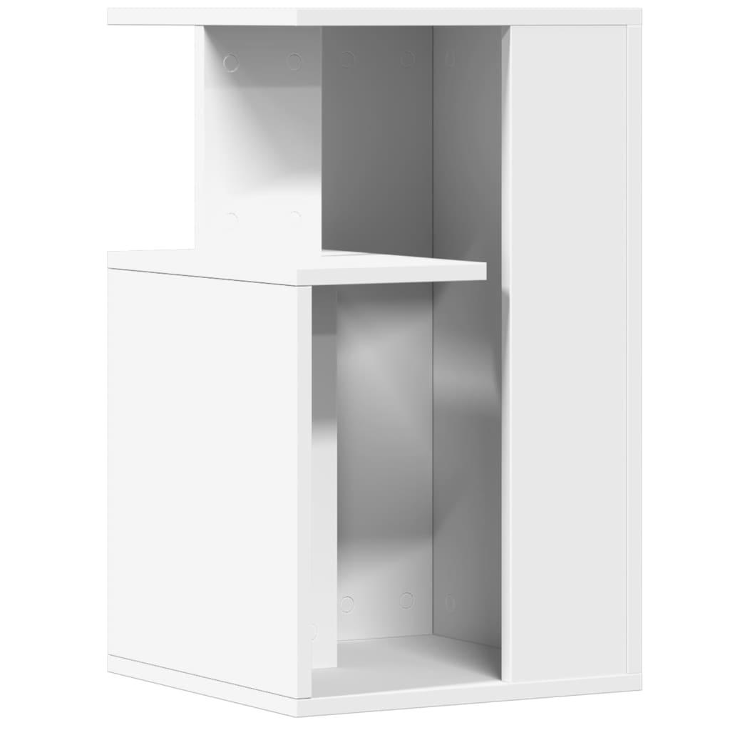 Sidebord 35x35x60 cm konstrueret træ hvid