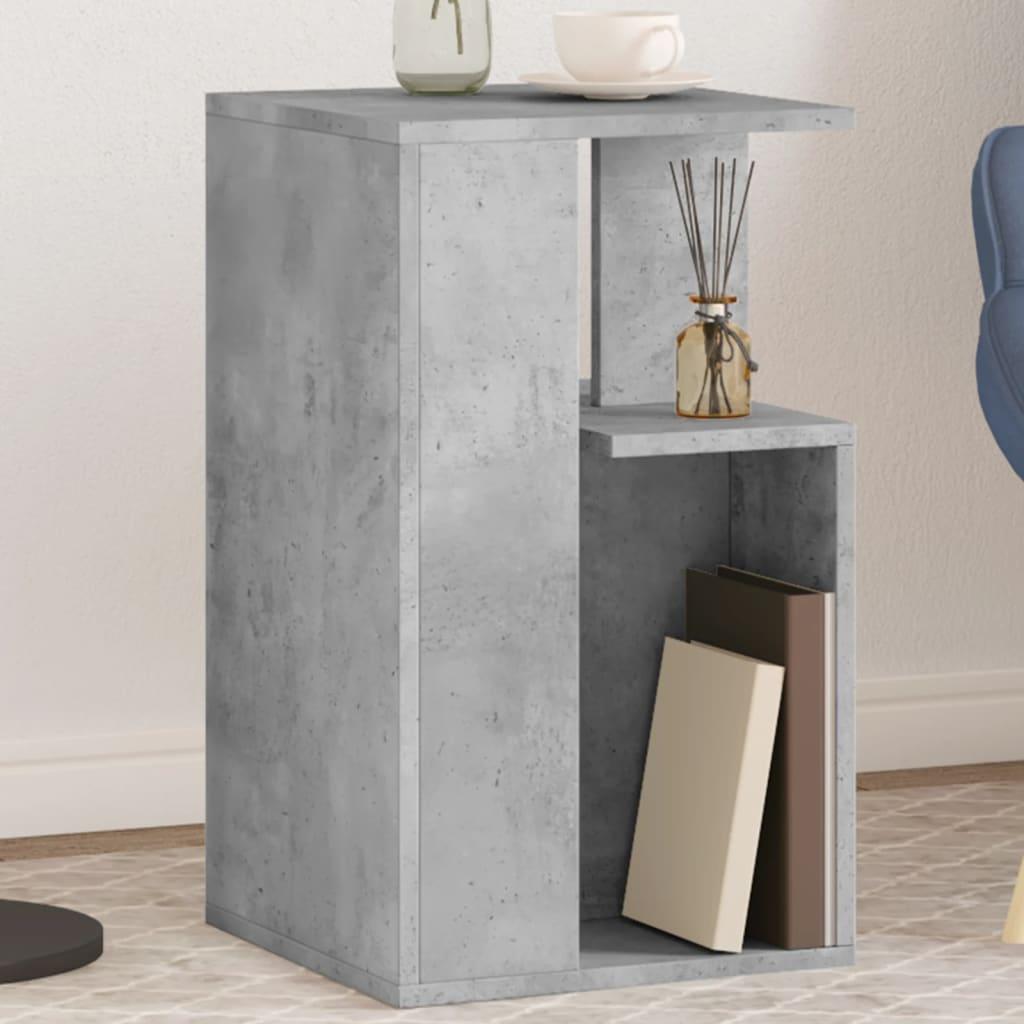 Sidebord 35x35x60 cm konstrueret træ betongrå