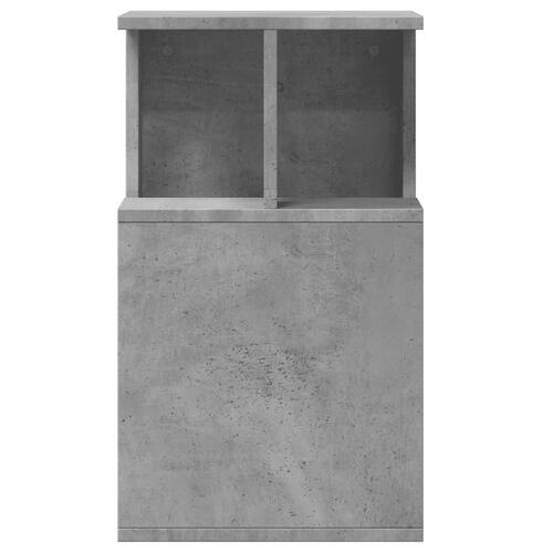 Sidebord 35x35x60 cm konstrueret træ betongrå
