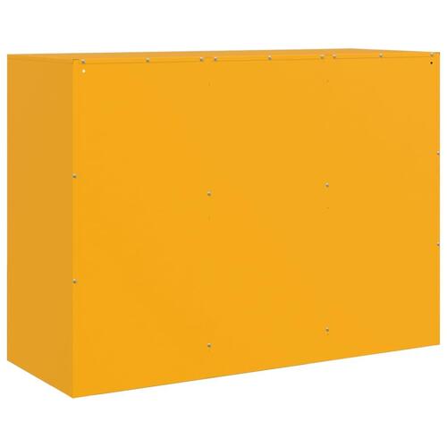 Skænk 99x39x73 cm stål sennepsgul