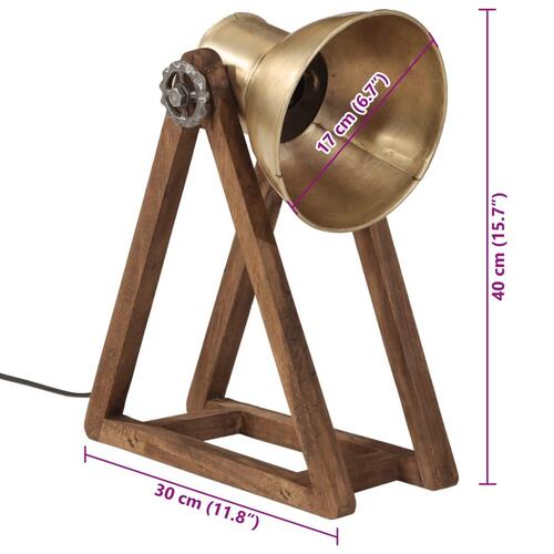 Skrivebordslampe 30x17x40 cm 25 W E27 antik messingfarve