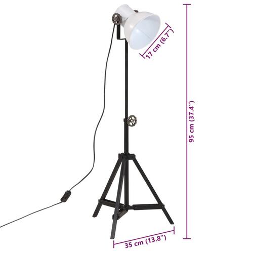 Gulvlampe 35x35x65/95 cm 25 W E27 hvid
