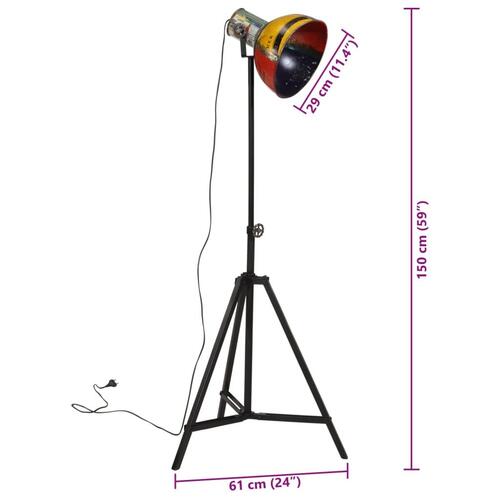 Gulvlampe 61x61x90/150 cm 25 W E27 flerfarvet
