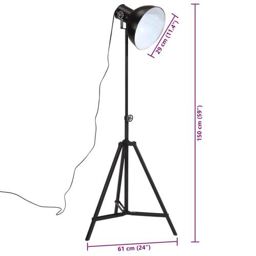 Gulvlampe 61x61x90/150 cm 25 W E27 sort
