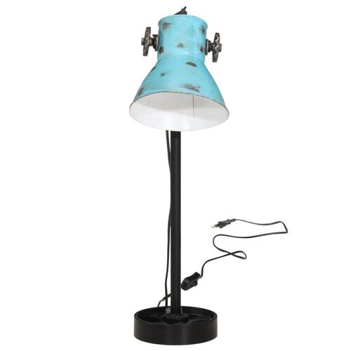 Skrivebordslampe 25 W 15x15x55 cm E27 rustik blå