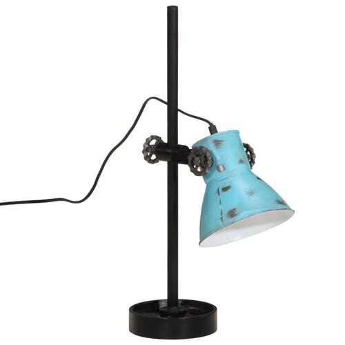 Skrivebordslampe 25 W 15x15x55 cm E27 rustik blå