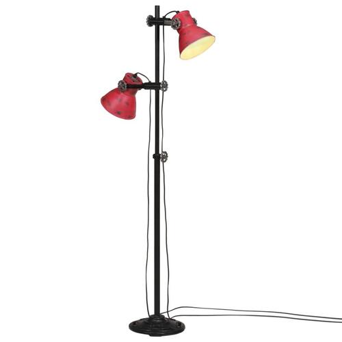 Gulvlampe 25 W 25x25x90/140 cm E27 rustik rød