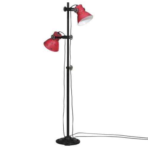 Gulvlampe 25 W 25x25x90/140 cm E27 rustik rød