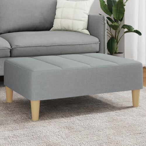 Fodskammel 77x55x31 cm stof lysegrå