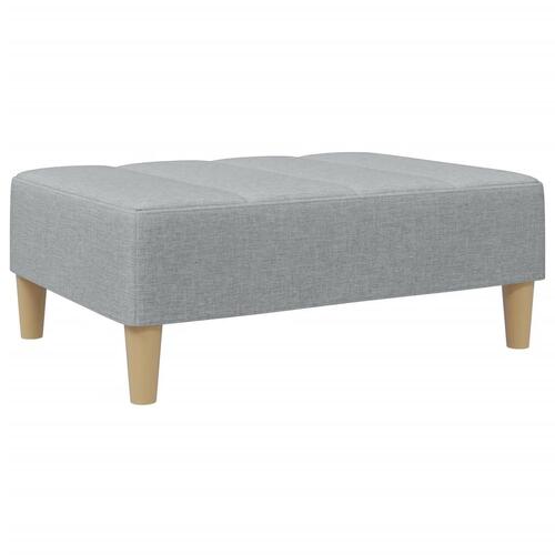 Fodskammel 77x55x31 cm stof lysegrå