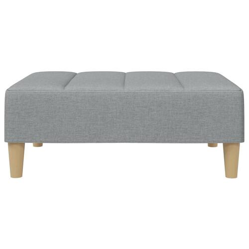 Fodskammel 77x55x31 cm stof lysegrå