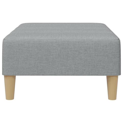 Fodskammel 77x55x31 cm stof lysegrå